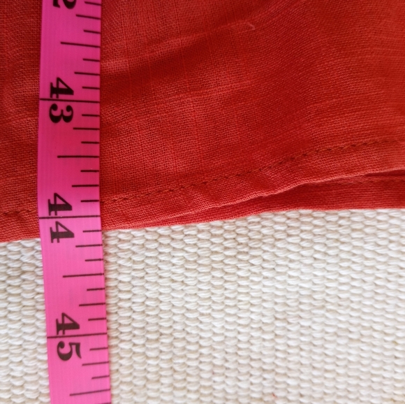 Reverse NWT Square Neck Backless Rust Orange Smocked Waist Bohemian Apron Dress - Picture 9 of 9